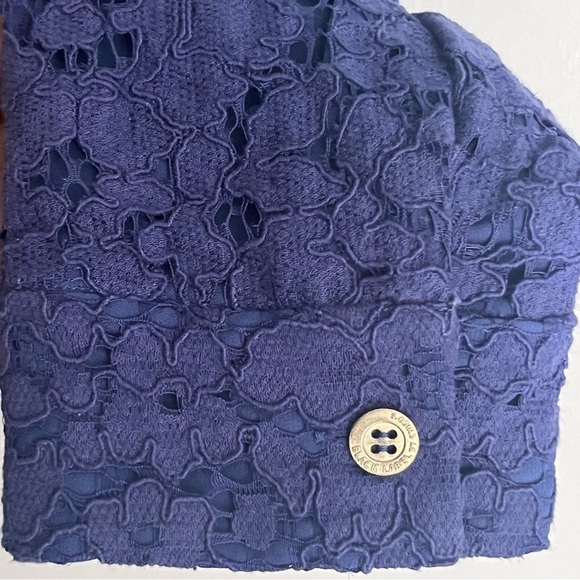 Chicos Black Label Petites Royal Blue Cropped Lace Jacket Size - Picture 12 of 13